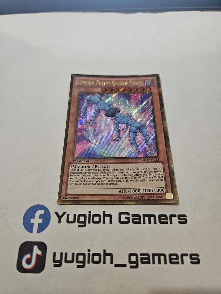 Gimmick Puppet Shadow Feeler PGLD-EN012 Premium Gold 1st Ed Yugioh Card