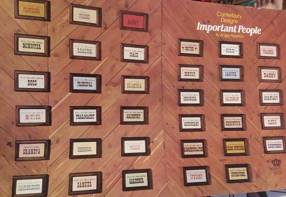 Important People Occupation Career6 Cross Stitch PATTERN  Leaflet/Booklet