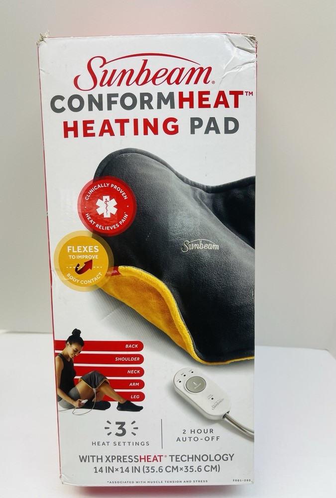 Sunbeam Conformheat Heating Pad 14x14 Inch for Pain Relief