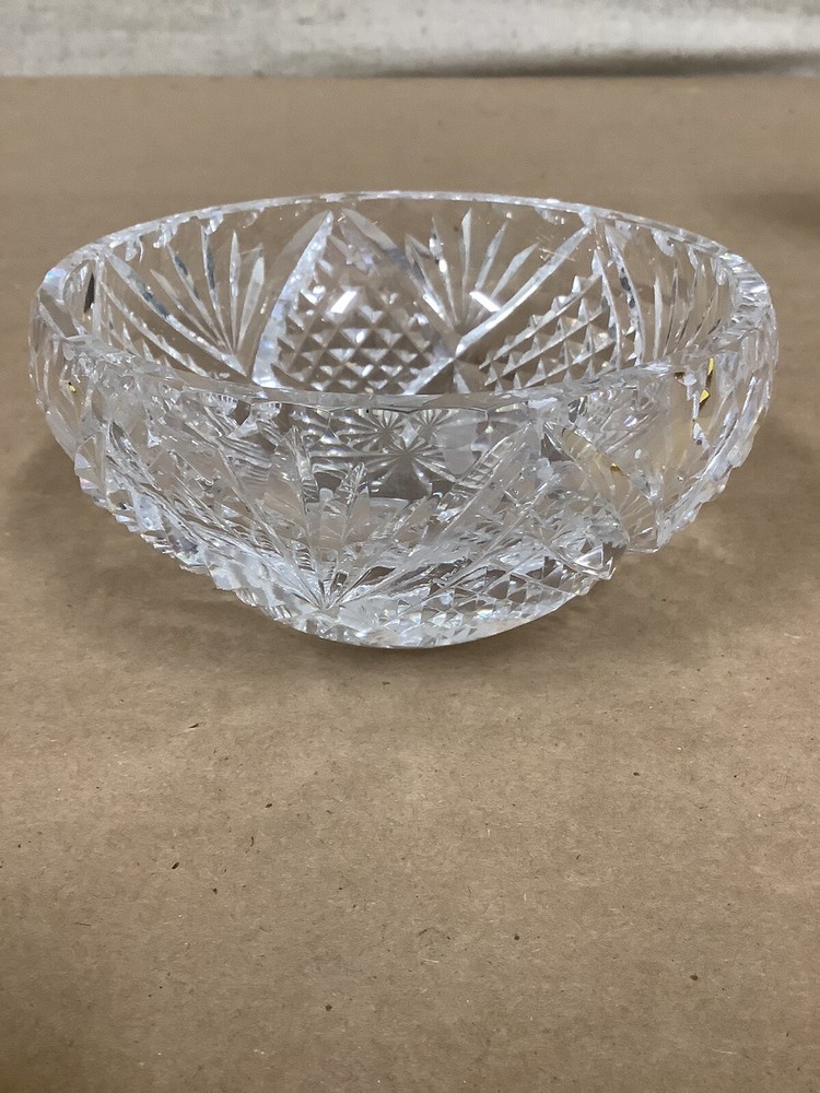 Vintage Kilkenny Crystal Hand-Cut Small Bowl Candy Olive Dish Made in Ireland