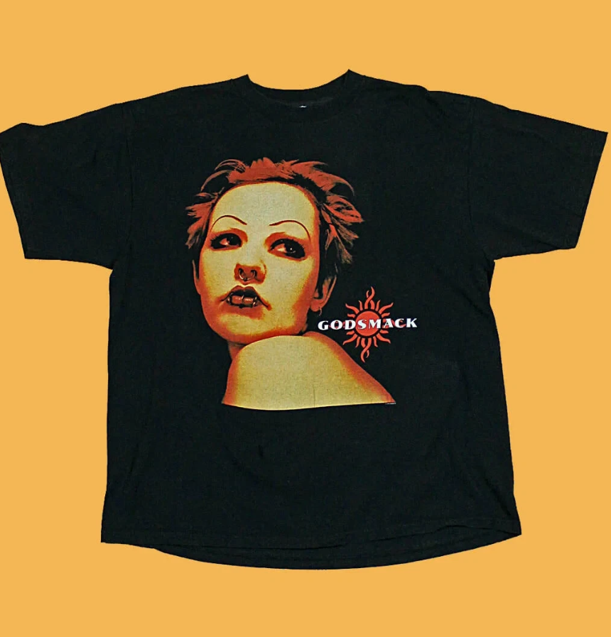 Rock Rare Godsmack Band Black T-Shirt Cotton Full Size BT713