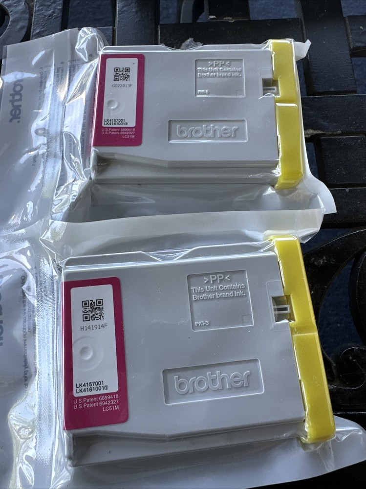 BROTHER MAGENTA  LK4157001 INK CARTRIDGES Free Ship 2 Pack