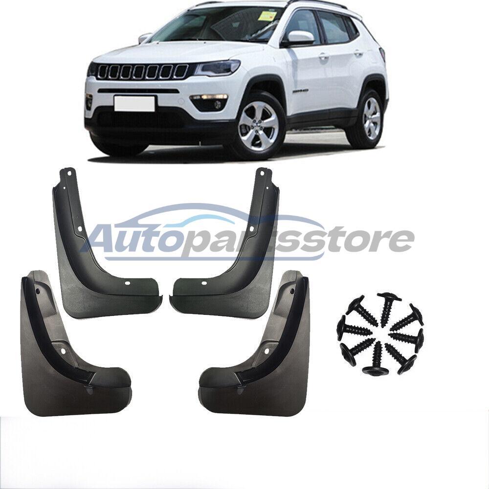 4Pcs Black Mud Flaps for 2017-2024 Jeep Compass MP Splash Guards