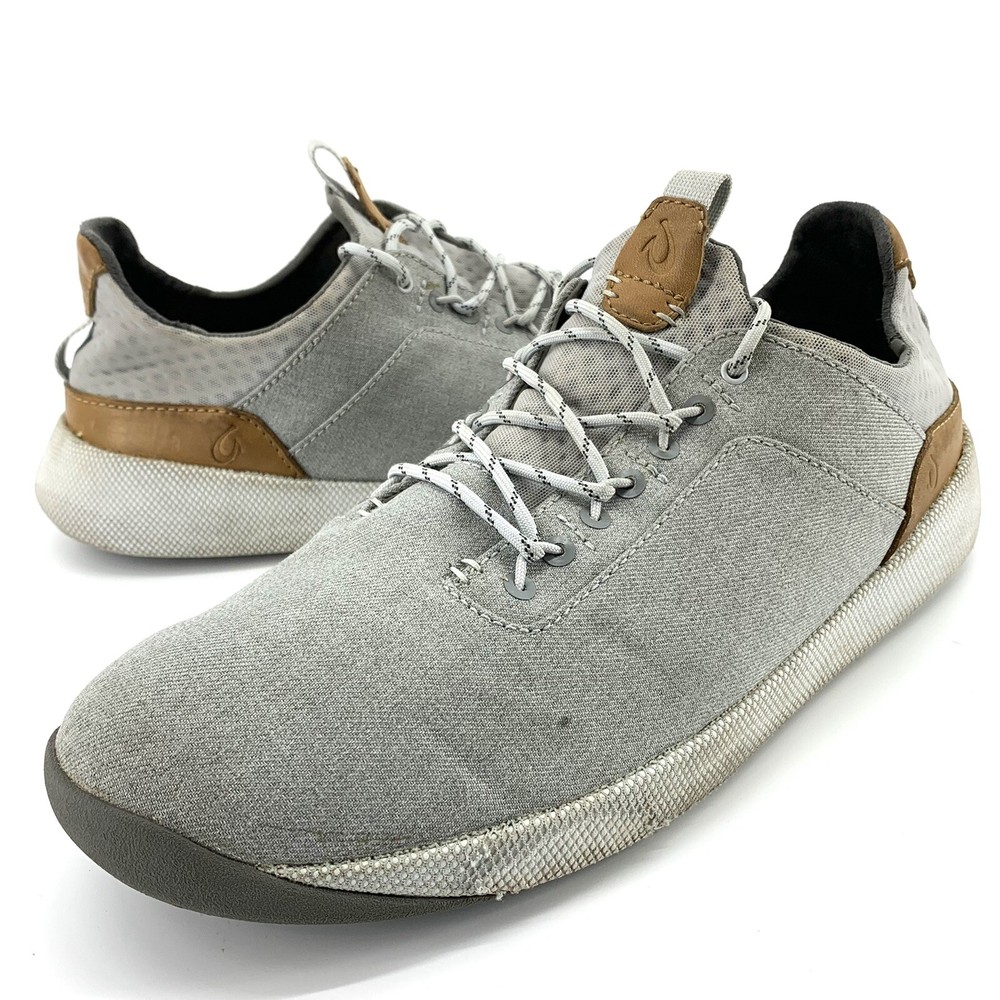 OluKai Nanea Li Mens Gray Sneakers Size 11 Comfortable Lightweight Slip-On