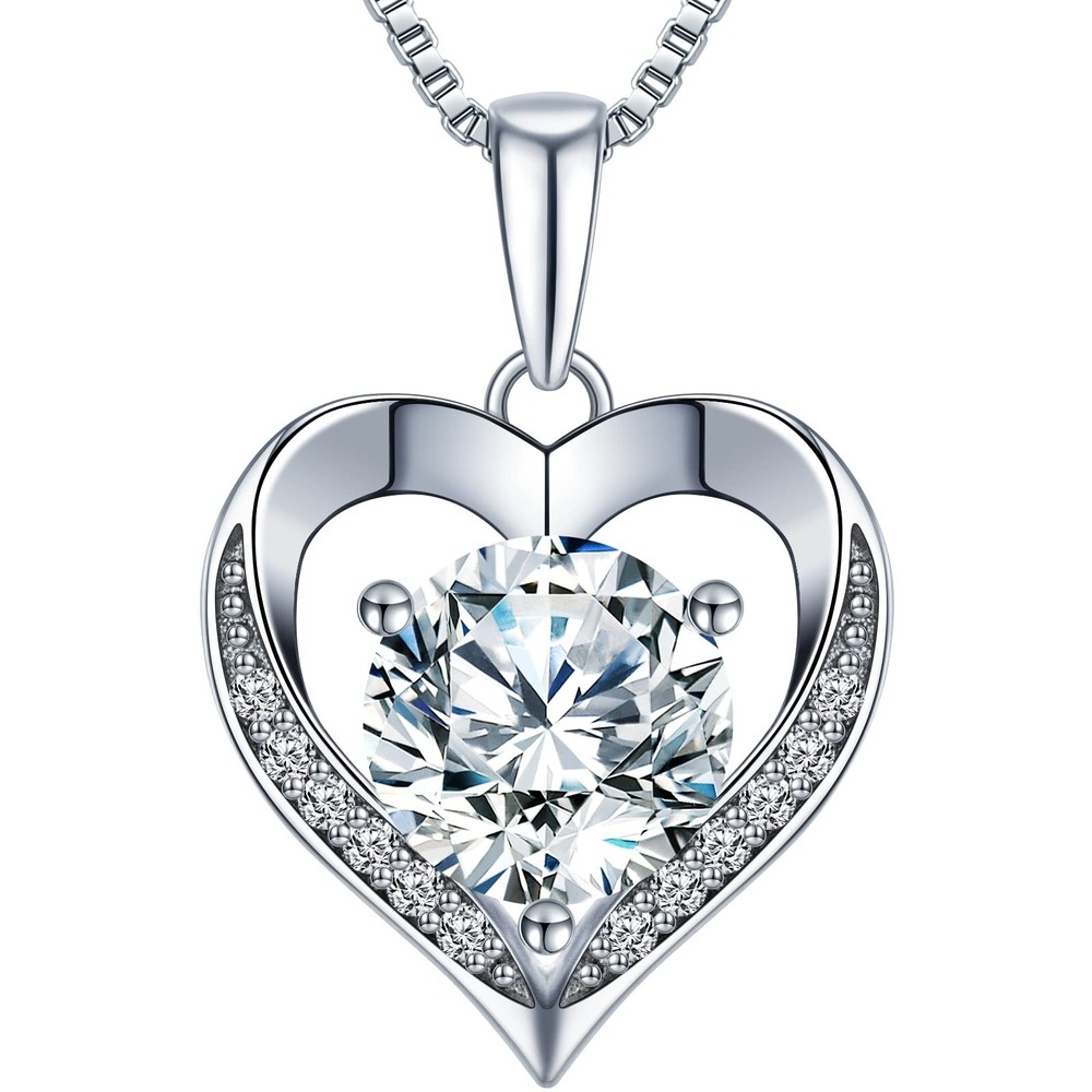 Heart Pendant Necklace Gifts for Wife, Engraved 'I LOVE YOU' Gift for Wife, 1...