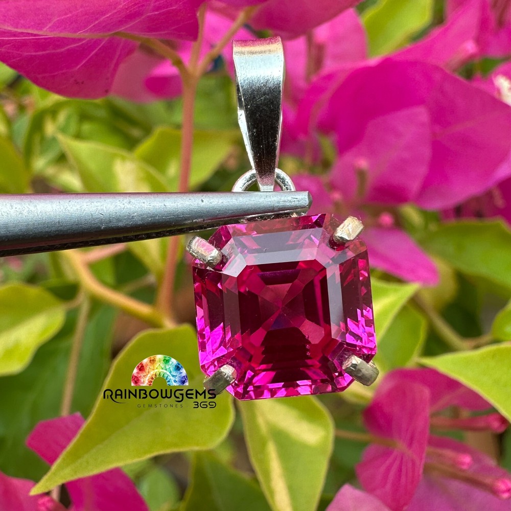16.10 Ct Certified Natural Pink Sapphire Silver Pendant  