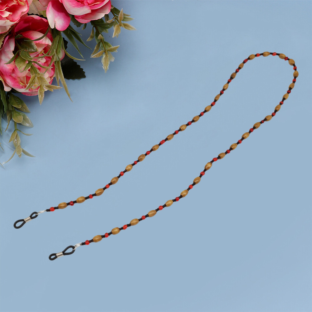 Wood Bead Chain Glasses Neck Holder for Sunglasses Strap Retainer
