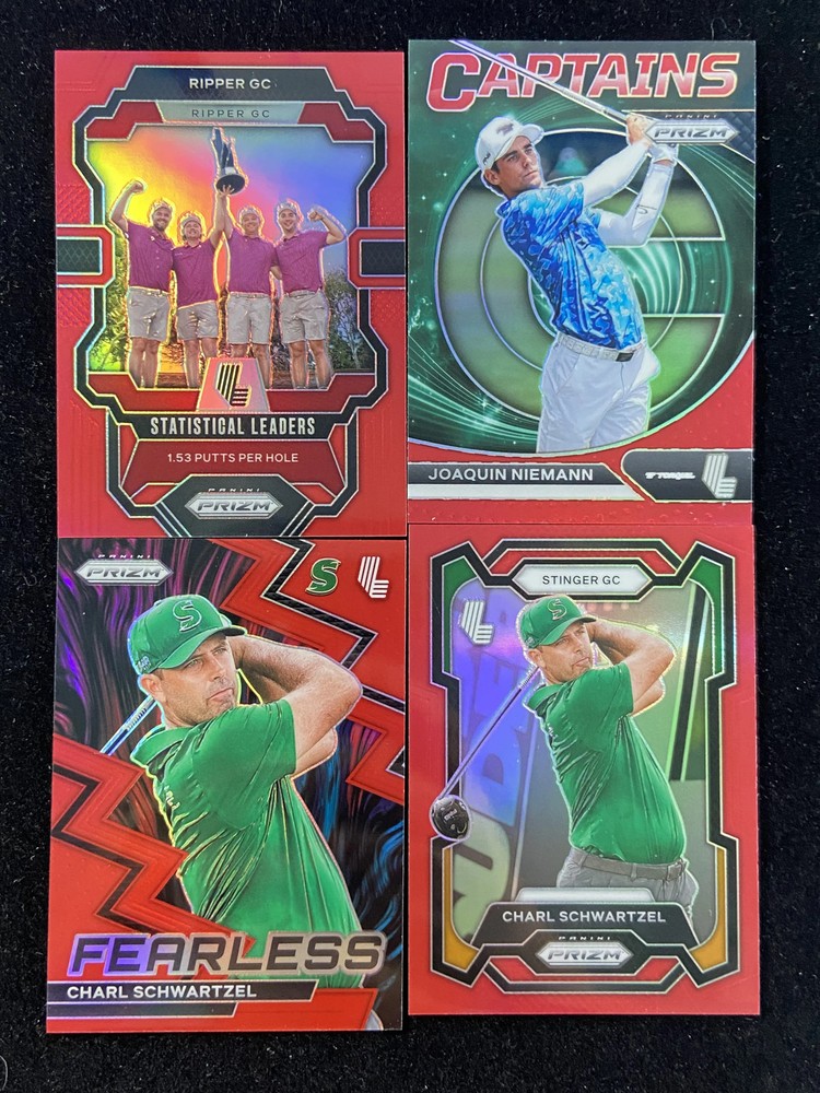 2024 Panini Prizm LIV Golf Red Charl Schwartzel Joaquin Niemann /149 LOT*4 KM029