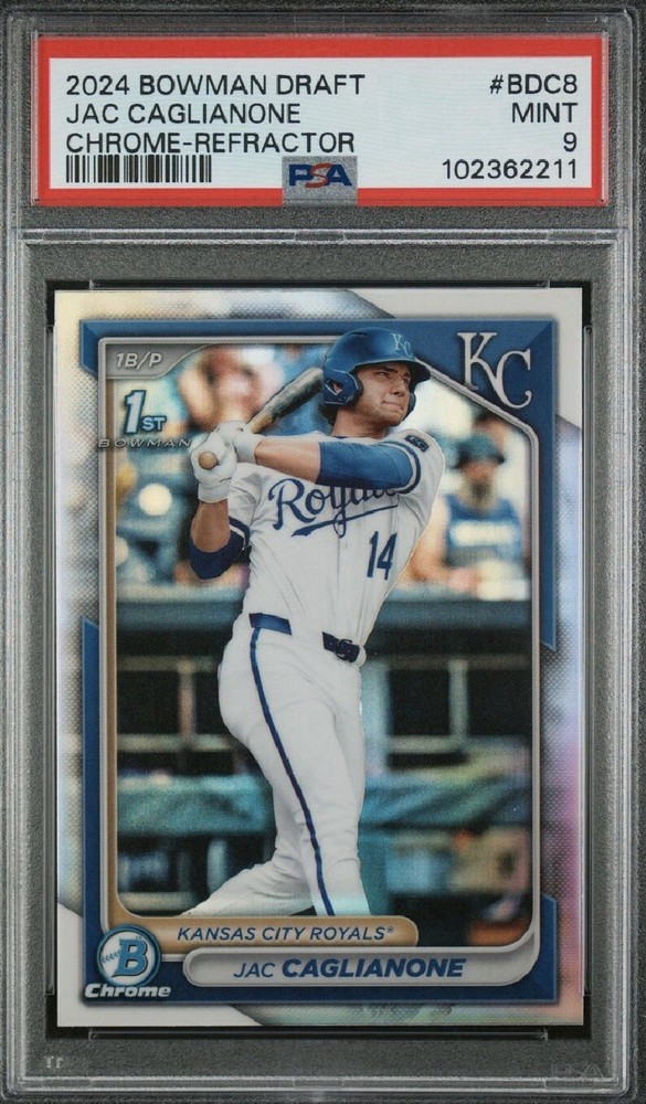2024 Bowman Draft Jac Caglianone Chrome Refractor PSA 9