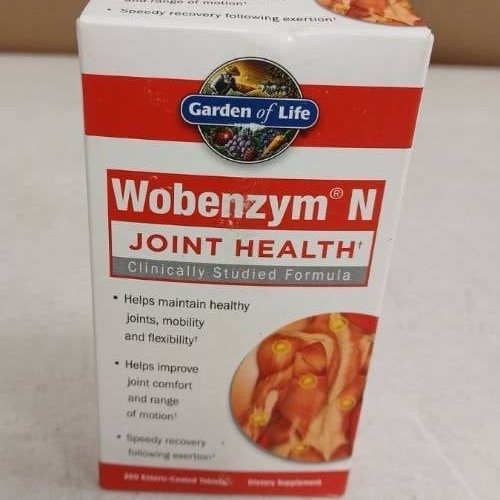 Garden of Life Wobenzym N Joint Support Supplement 200 Tablets Exp 08/2025  
