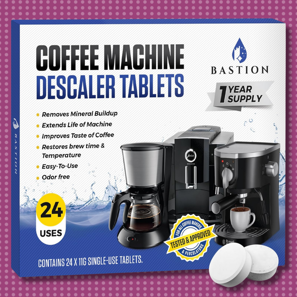 Coffee Machine Descaler Cleaner Tablets 24-Pack For Keurig, Nespresso, Breville