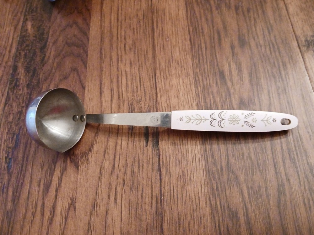 Vtg Flint Ladle With Spout Stainless