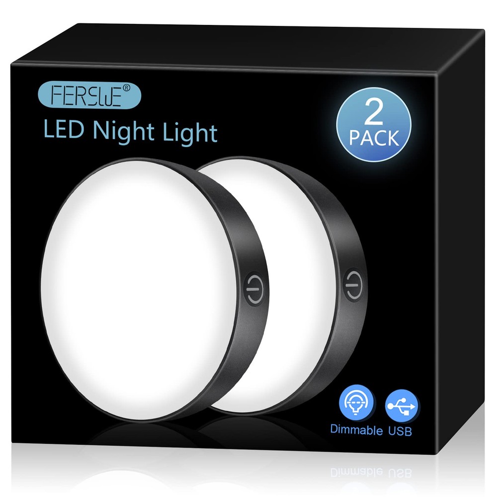 Rechargeable Tap Light 6000K, Dimmable Touch Light with 1000mAh Large Battery...