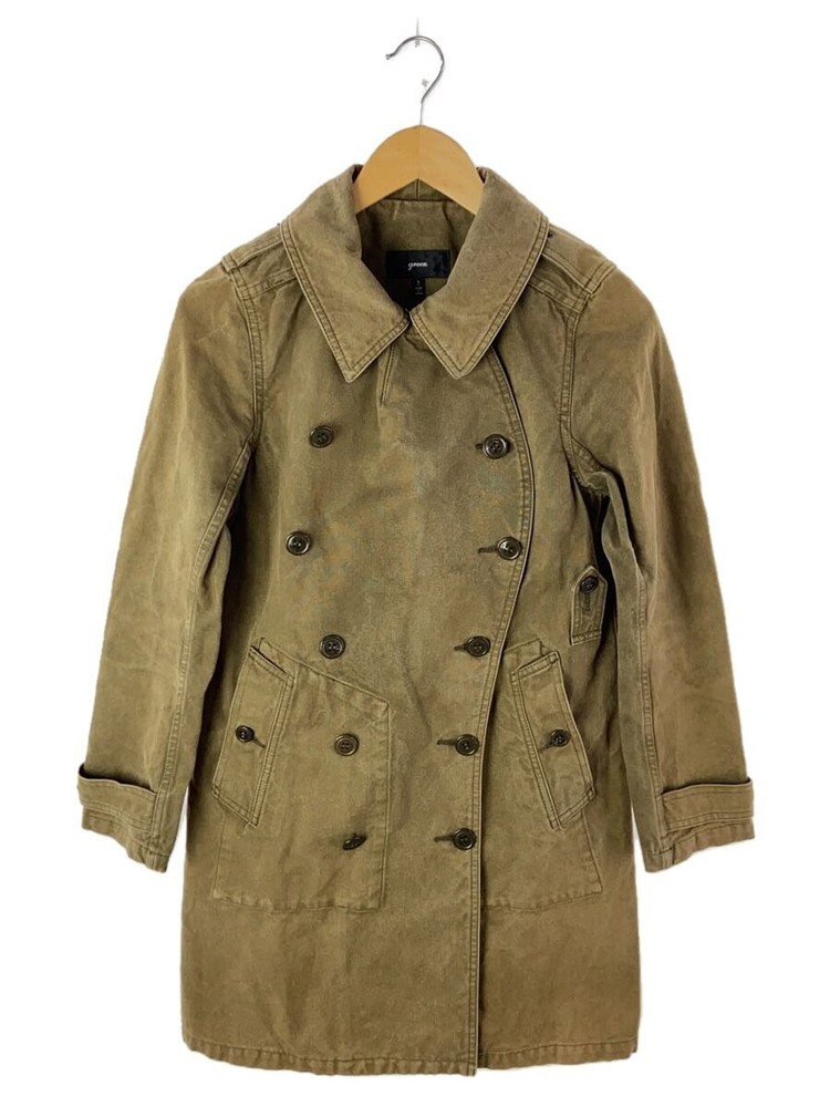 Green Trench Coat/1/Cotton/Khaki/Plain// 2733