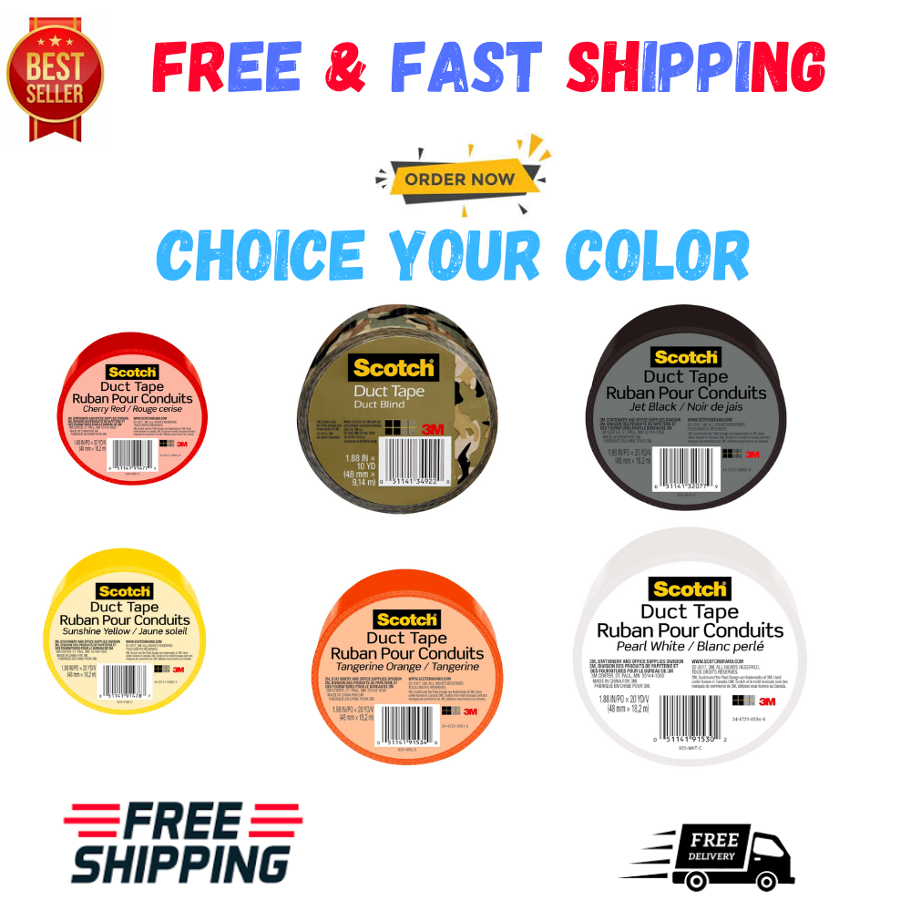 Scotch Duct Tape, Camo, 1.88 in x 10 yd., 1 Roll [ choice Your]