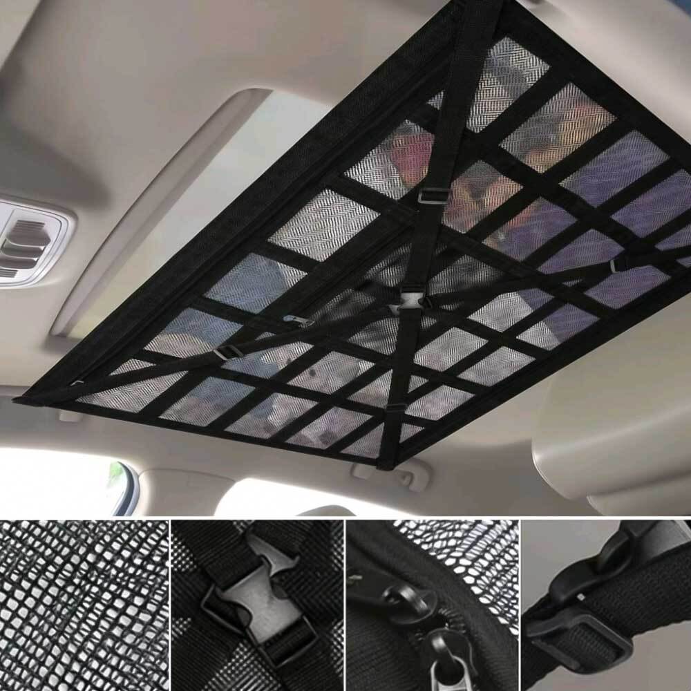 Universal Double-Layer Car Roof Cargo Net Mesh Storage Organizer Bag
