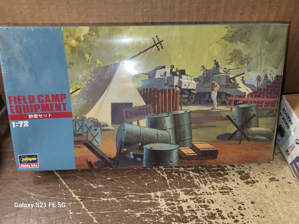 Sealed Hasegawa WW II Field Camp Equipment Model Kit 1/72 #31132