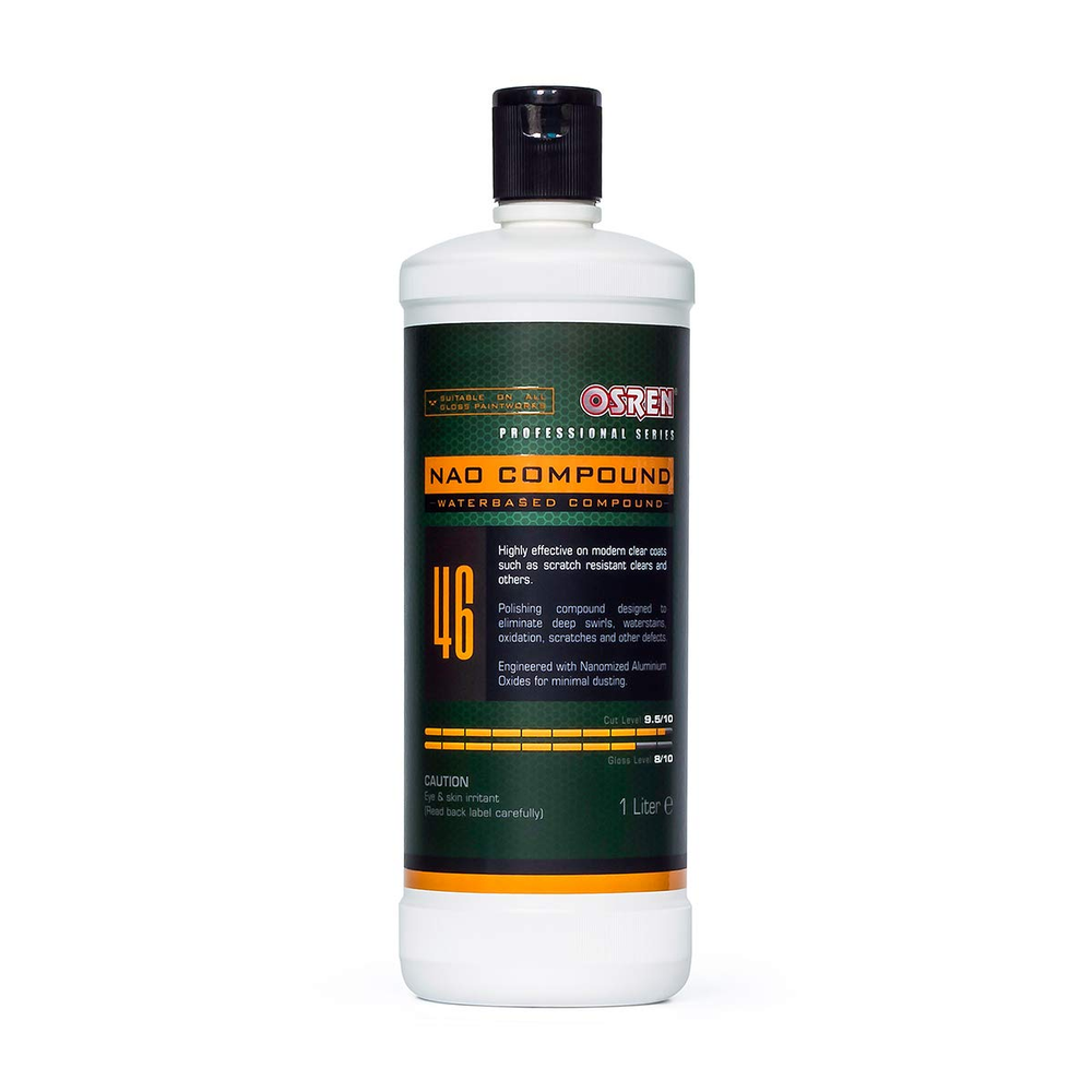 Car Polish NAO 46 (34 Oz) Waterbased High Cutting Compound Removes Deep Swirls,