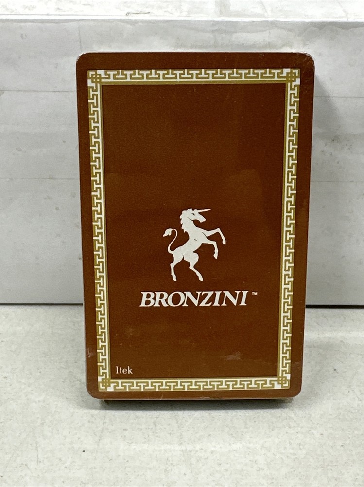 Vintage Advertising Designer Clothes Bronzini Itek Playing Cards New Sealed
