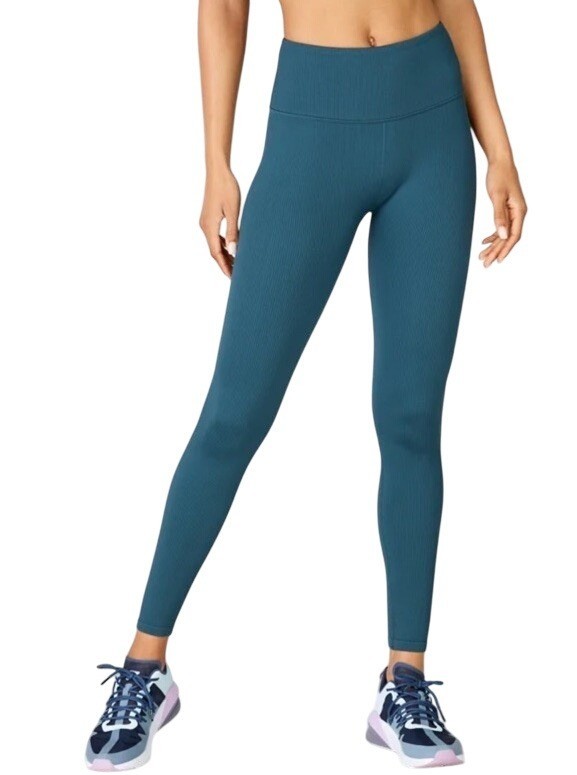 Fabletics Trinity Motion 365 High Waisted Pocket Leggings in Blue Nova Size Medium