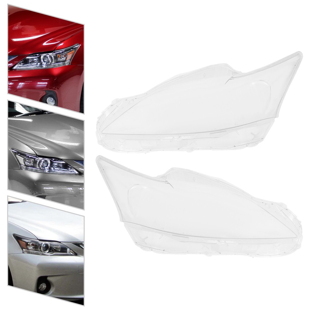 For 2012-2017 Lexus CT200h Pair Headlight Lens Covers Headlamp Covers Left+Right