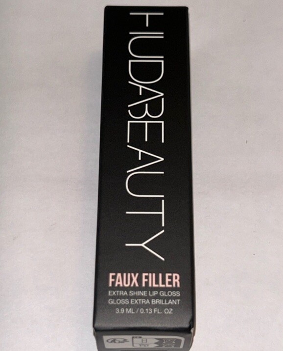 HUDA BEAUTY Faux Filler Shiny Non-Sticky Lip Gloss Color: Coco - deep brown