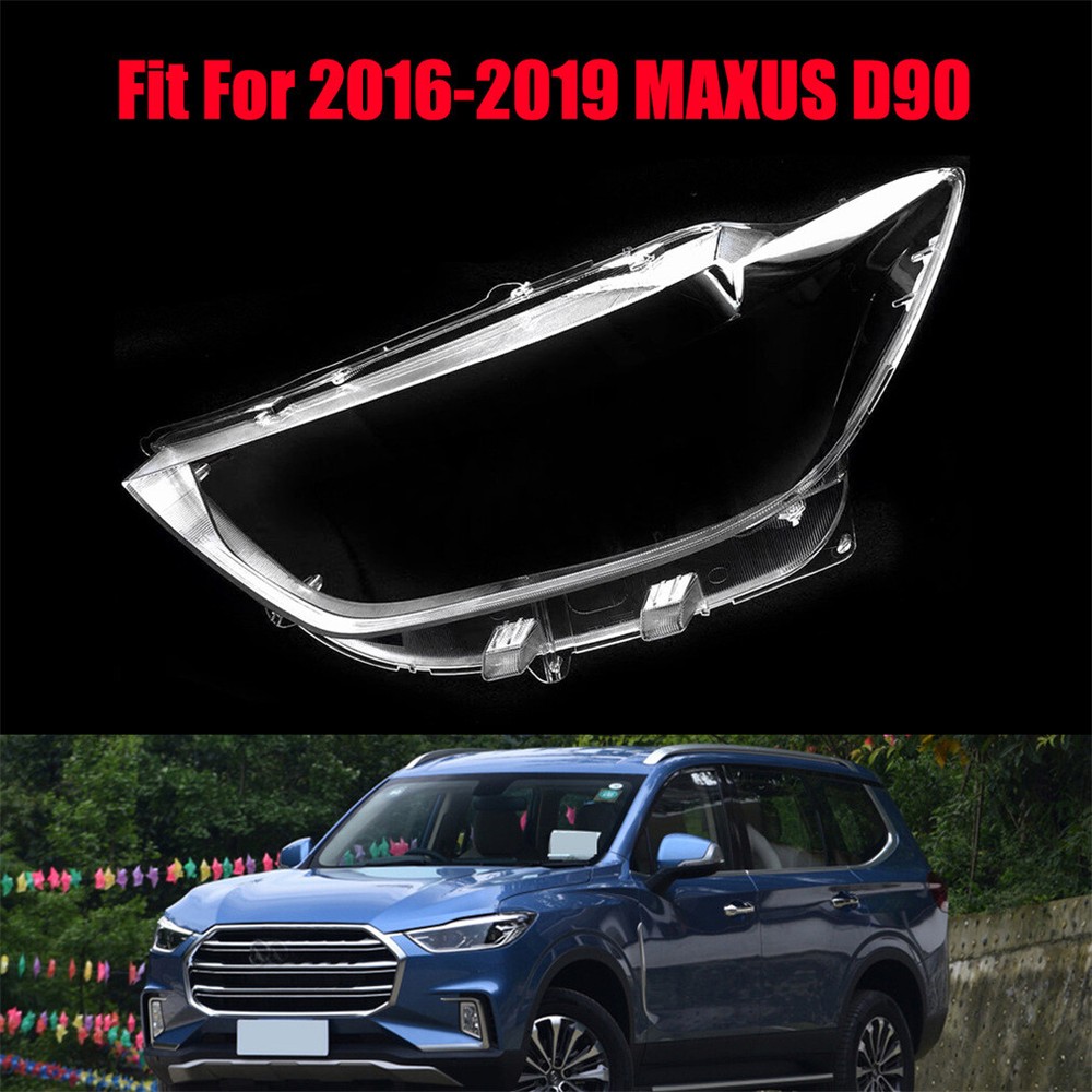 Fit For 2016-2019 MAXUS D90 Headlight Headlamp Clear Lens Left Cover 1Pcs