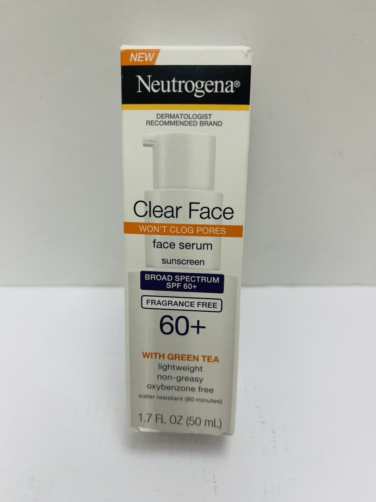 Neutrogena SPF 60 Clear Face Sunscreen Serum with Green Tea for Healthy Skin