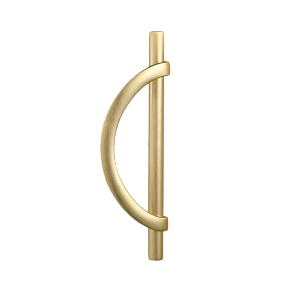 2Pcs Gold Half Moon Cabinet Handles Drawer Pulls Hardware 5947