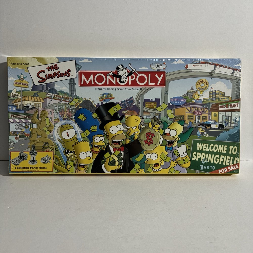 Simpsons Monopoly Edition 2001 Welcome To Springfield - NEW FACTORY SEALED