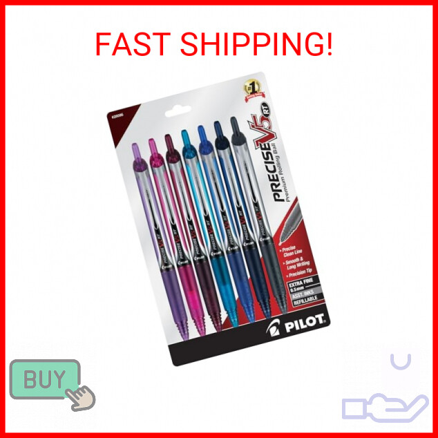 Pilot, Precise V5 RT Refillable & Retractable Liquid Ink Rolling Ball Pens, Extr