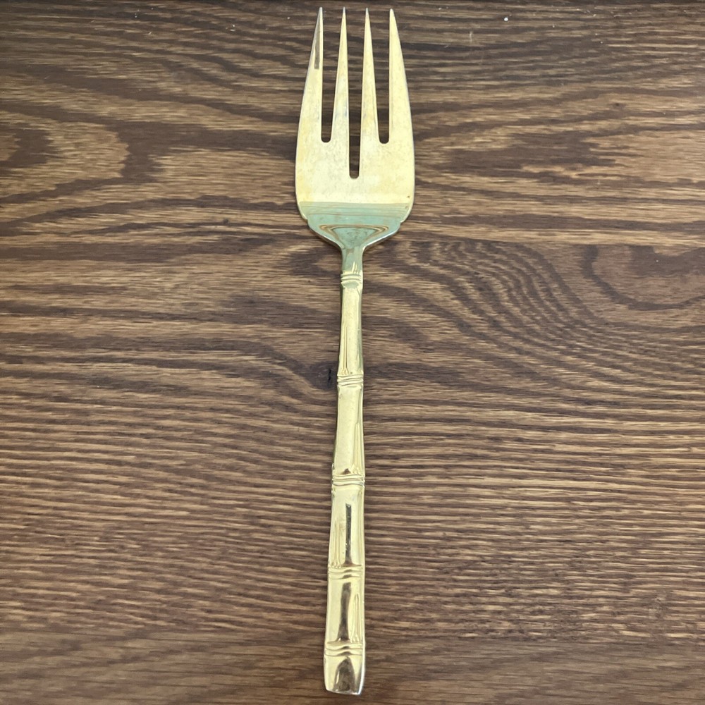 Oxford Hall Shantung Gold Large Cold Meat Serving Fork Replacement