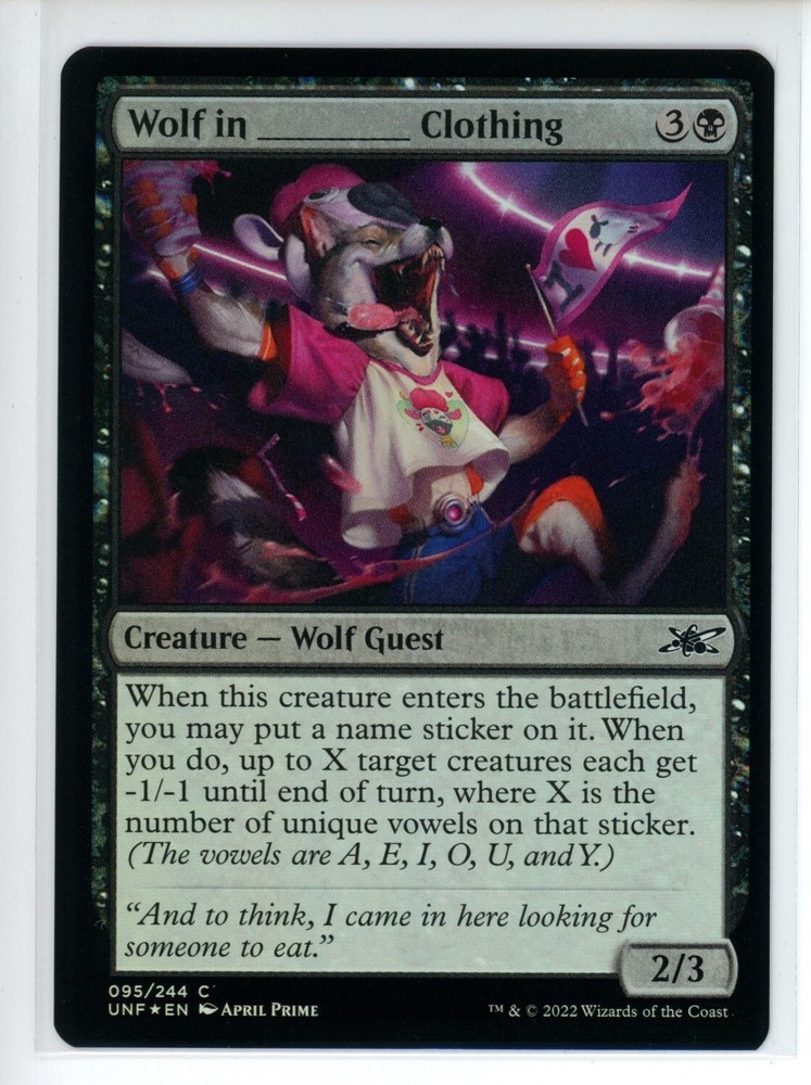 WOLF IN ______ CLOTHING Unfinity FOIL #95 UNF(NM+)(MTG)