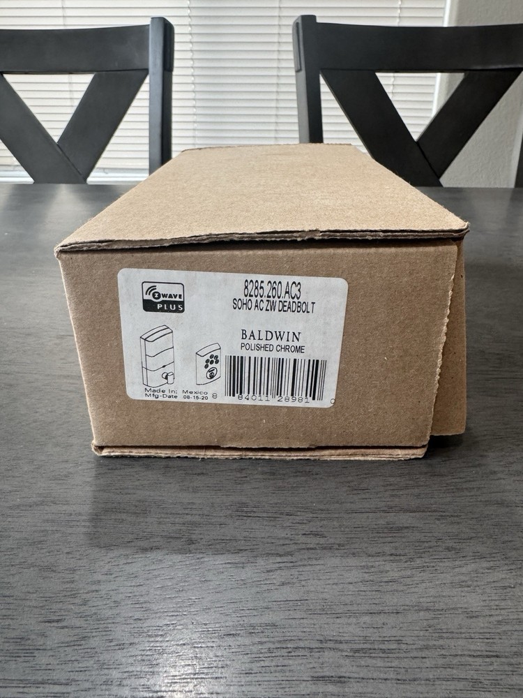 Baldwin 8285260AC1 Keyless Entry Single Cylinder Electronic Lock in Polished Chrome