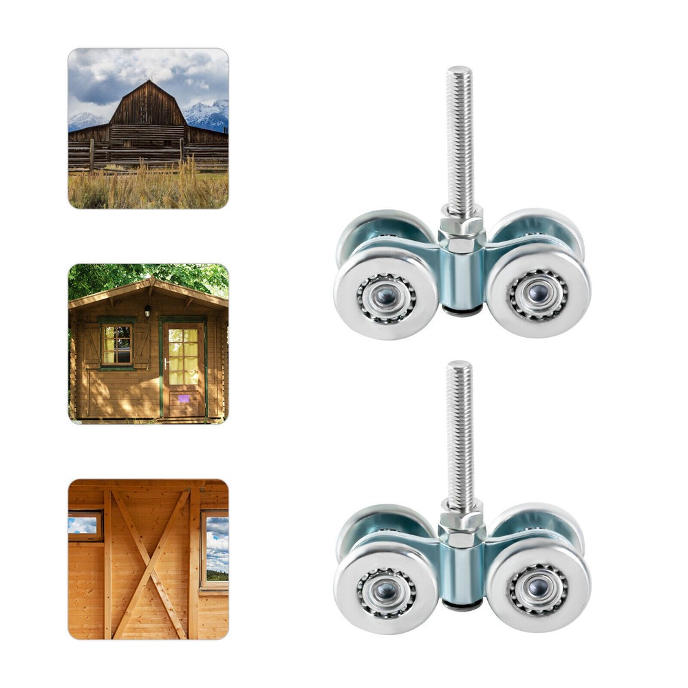 2Pcs Barn Shed Sliding Door Garage Door Track Roller Wheels Accessory Parts New