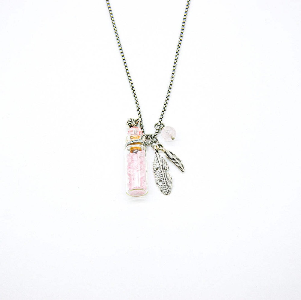 NNEDSZ Gift Box - Crystal Bottle (Rose Quartz) + Purify Oil Blend