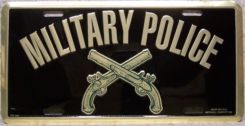 Aluminum Military License Plate U S Armed Forces Military Police NEW