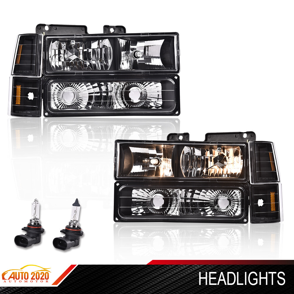 HEADLIGHT BUMPER LAMP CORNER PAIR FIT FOR 94-00 GMC C10 C/K SUBURBAN