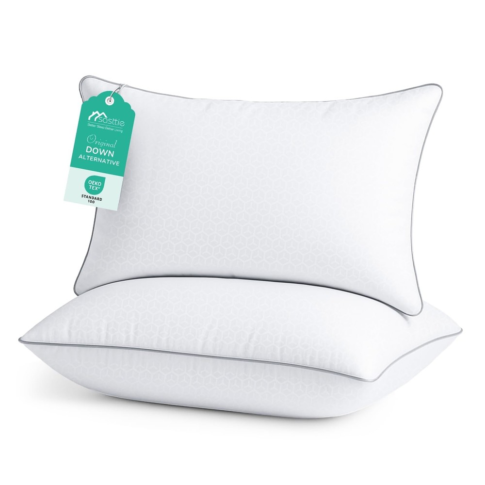 King Size Pillows Set of 2, Bed Pillows for Side, Back, and Stomach Sleepers ...