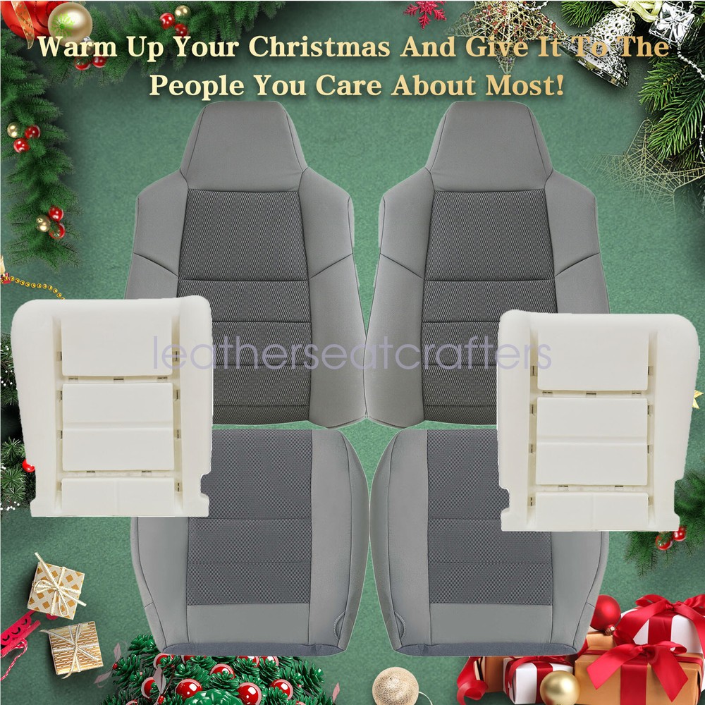 For 2003-2007 Ford F250 Super Duty Front Seat Cover / Driver Foam Cushion - Gray