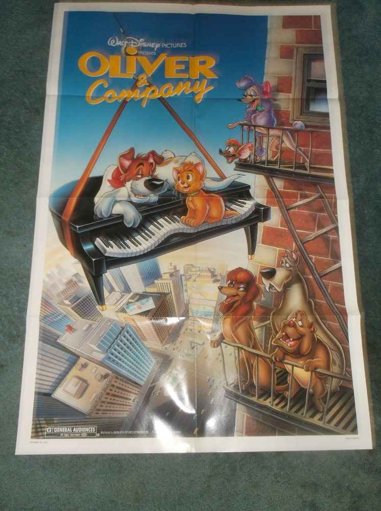 OLIVER AND COMPANY (1988) DISNEY ORIGINAL ONE SHEET POSTER LOT OF 10