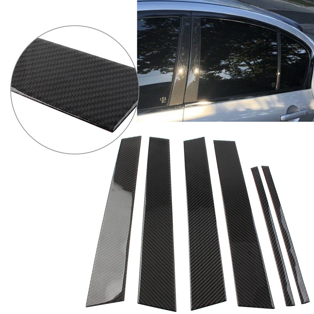Car Exterior Door Window B Pillar Post Cover Trim For Infiniti G37 Sedan 07-13