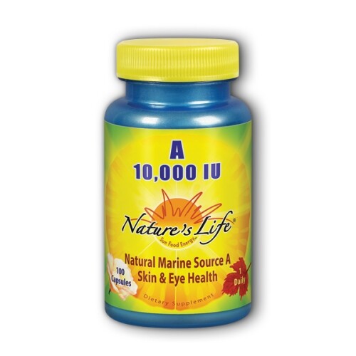 Nature's Life Vitamin A 10,000 IU 100 Capsules for Immune Support  