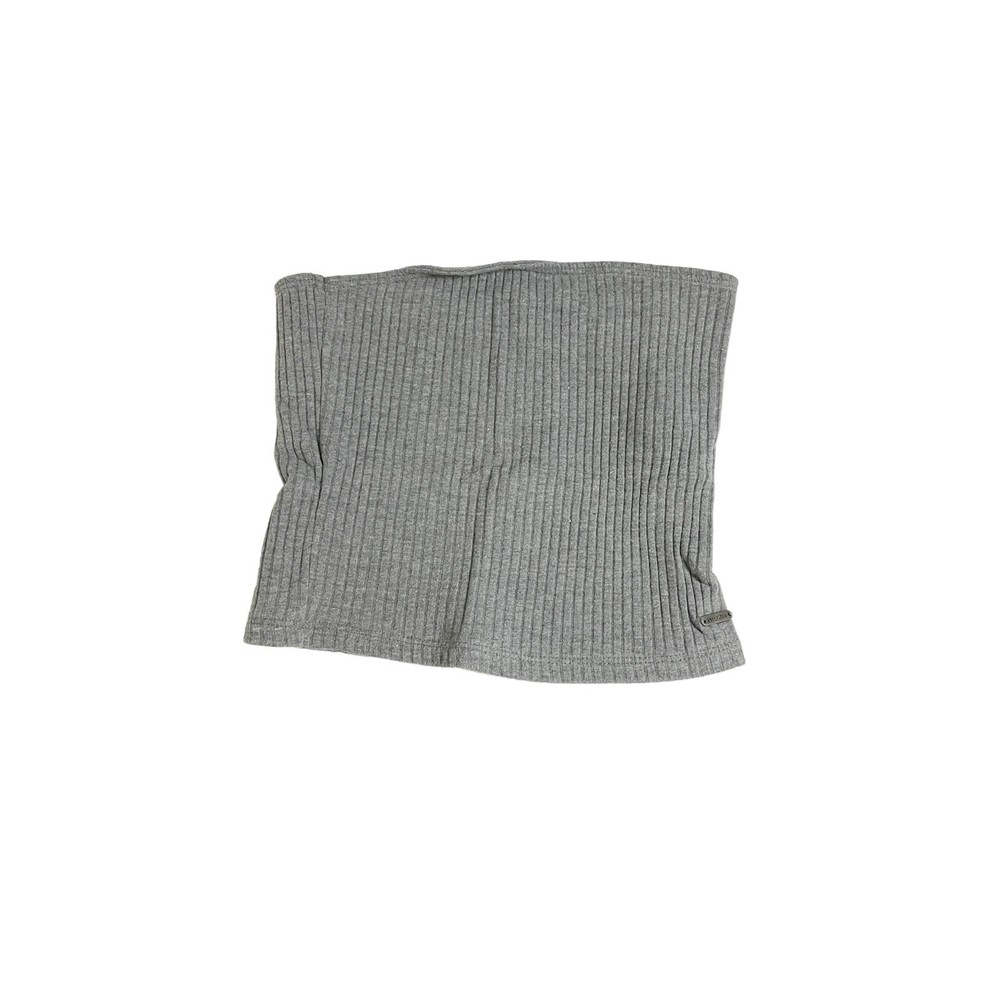 Hollister Womens XS Strapless Tube Top Gray Ribbed Stretch Casual Summer