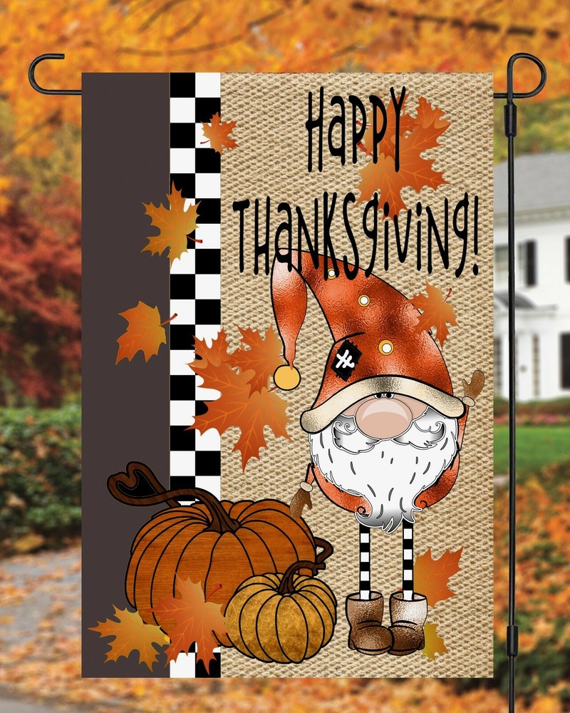 Double-Sided Happy Thanksgiving Garden Flag – Premium Quality