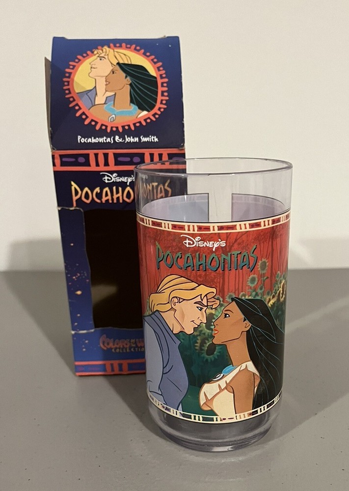 Disney Pocahontas Collector Series Glass Cup John Smith 1994 Burger King