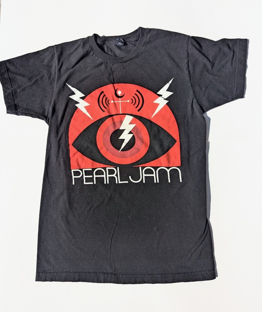 Pearl Jam Lightning Bolt T-Shirt Black Red White Size Small