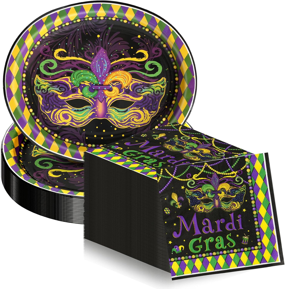 50 Pcs Mardi Gras Party Large 12