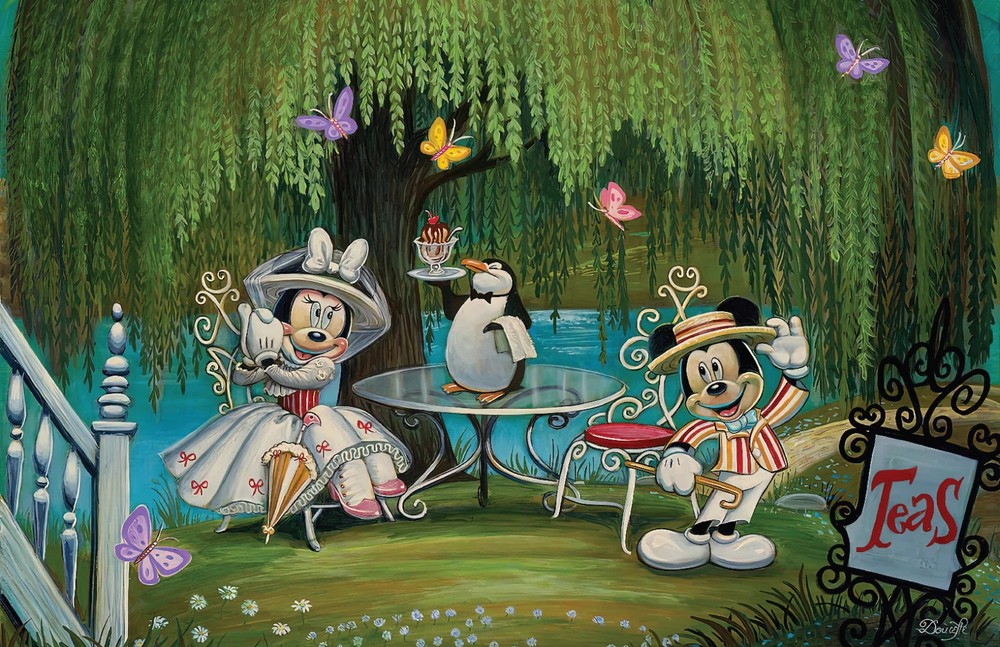 Mickey Minnie Mouse Mary Poppins Burt Walt Paper Poster 210 GSM (No Frame) #1
