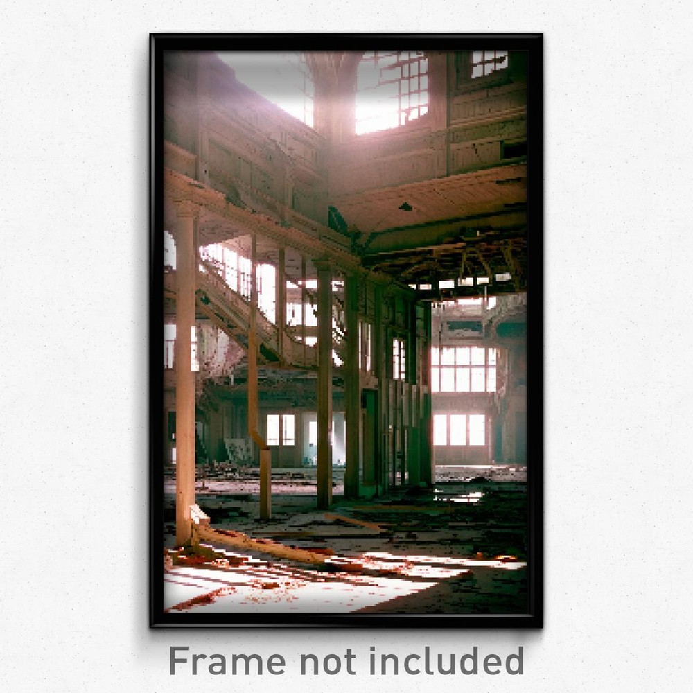 Pixel Art Poster - Complex Derelict (8 Bit Psychedelic Trippy Video Game Print)
